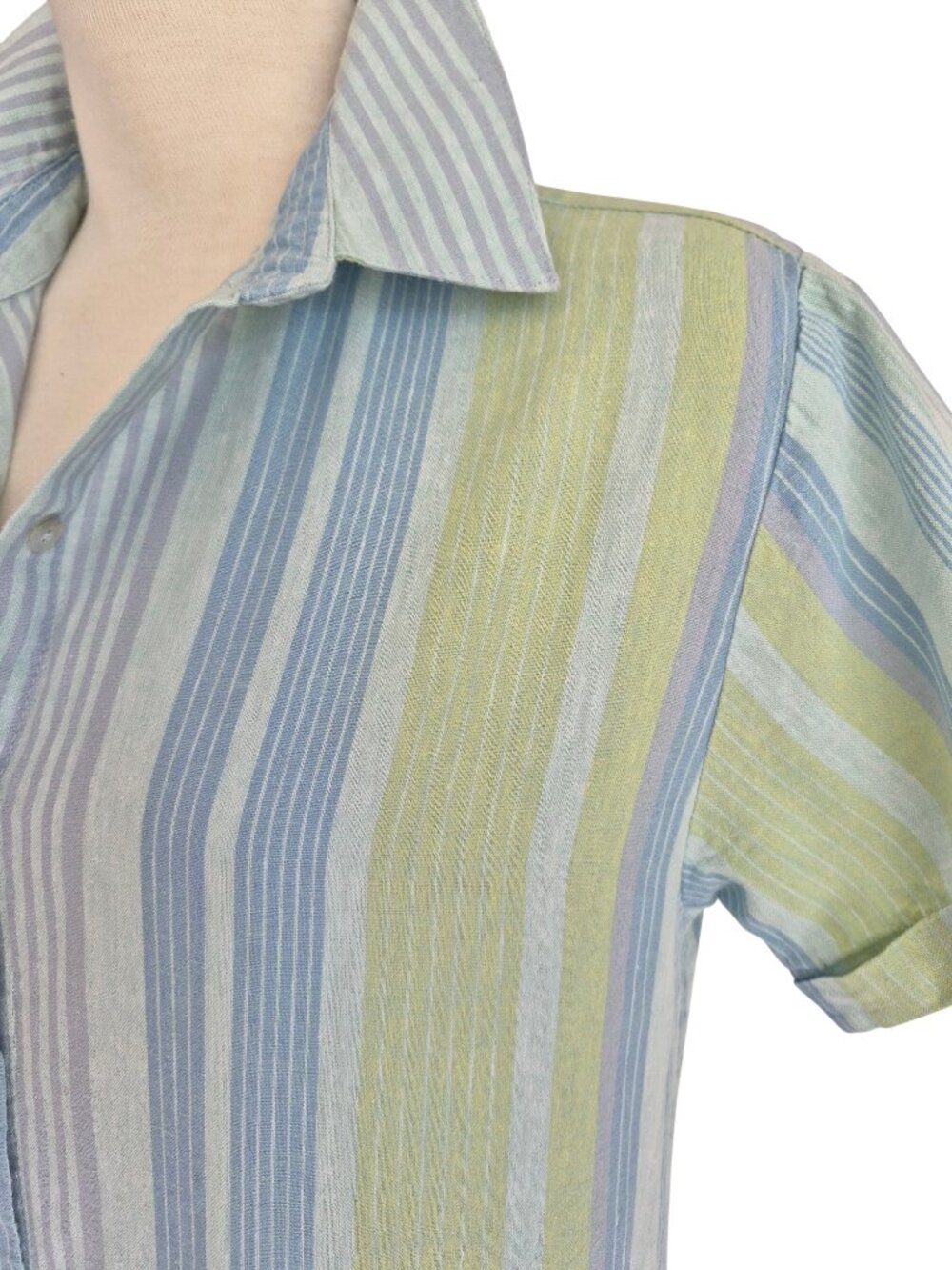 Tahari Linen & Cotton Beachy Shirtdress Short sleeves Cool for Summer XS - Picture 4 of 14